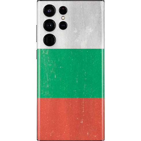 Bulgarian Flag Distressed Galaxy S22 Ultra Skin